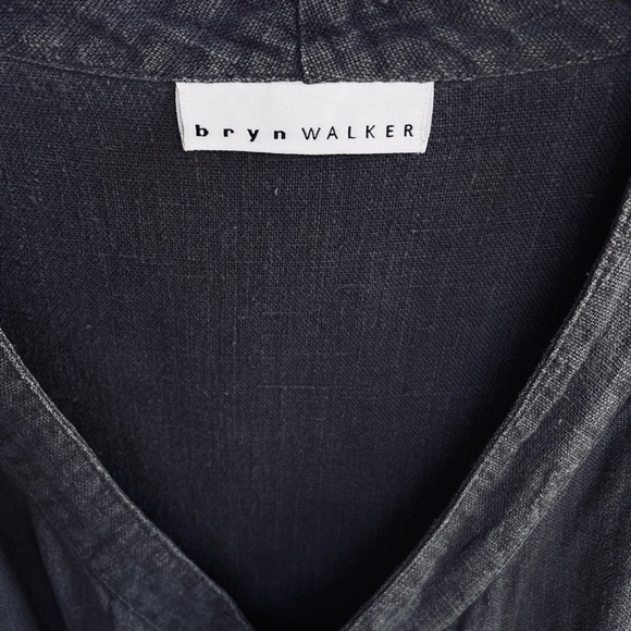 bryn Walker Charcoal Gray V-Neck Wrap Tunic S - Picture 5 of 6